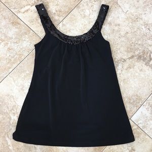 SALE⭐️⭐️ Black sequins neck top